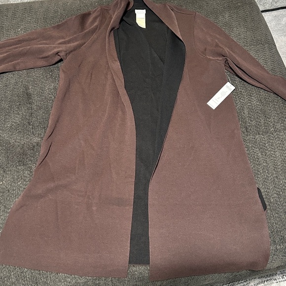 NWT Chico Chocolate brown sweater jacket. Chico size 2 - Picture 5 of 8